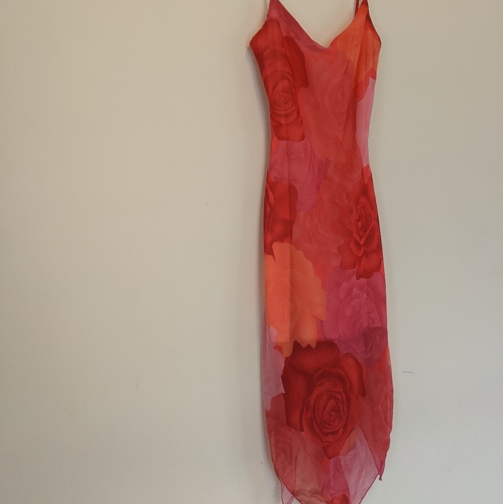 Vintage Y2K Rose cocktails/wedding slip dress - Picture 3 of 7
